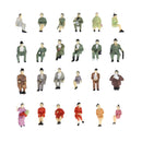 24 Pack of HO Scale 1:87 Seated People Figures Passengers Fine Color Painted