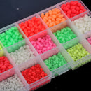 1 Box Multi Color Oval Glow Rig Beads Sea Fishing Lure Floating Tackles
