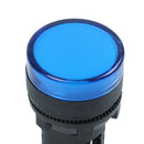 AC 220V LED Pilot Indicator Light Signal Lamp Black Blue