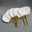 20pcs Pure white bamboo handle blank calligraphy painting blank group fan f L8R7