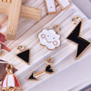 30pcs/lot Enamel Alloy Mixed Charms Pendant Jewelry DIY Craft Making Color FT