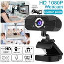 USB 1080P HD Webcam Web Cam Camera & Microphone Mic 10M For Desktop PC Laptop