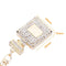 Rhinestone Crystal Perfume Bottle Key Ring Keychain Bag Pendant for Girls
