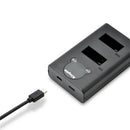 For Gopro Max Action Camera 2 Slot Dual Battery Charger USB Charging Holder