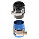 2X Black Fuel Oil Water Pipe AN6 Hose End Finisher Clip Clamp OD 19mm & 12mm