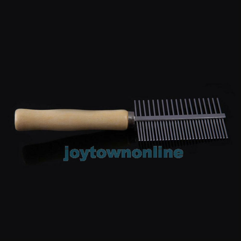 Pet Dog Cat Stainless Steel Row Teeth Brush Grooming Hair Comb Rake Trimmer Tool