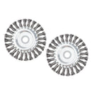 2 x Durable Twist Knot Wire Wheel Brush Fits for Grinding/Dusting/Polishing