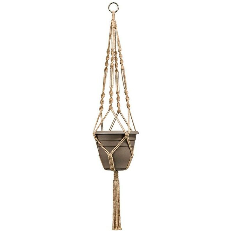 2 Pcs Macrame Plant Hanger Indoor Outdoor Hanging Planter Basket Jute Rope