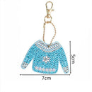 5Pcs DIY Xmas Keychains Diamond Painting Kits Keyring Bag Hanging Craft