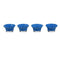 4pcs Blue 0-10 Knobs ABS Top Hat Bell Knob Guitar Volume Tone Control Knob