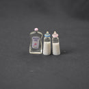 1:12Dolls House Miniatures Baby Bottles Shampoo Bib Set Nursery Accessory Gift3C