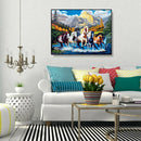 Painting By Numbers Kit DIY Gallant Horse Canvas Oil Art Picture Home Decor