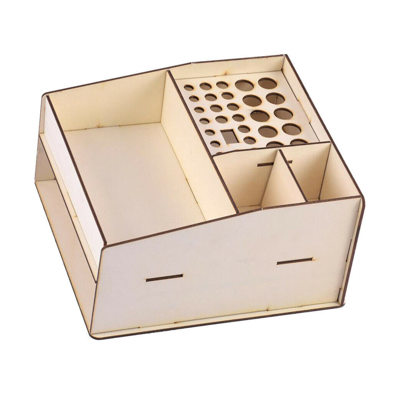 DIY Paint Ink Bottles Airbrush Brush Tools Stand Rack Wooden Organizer Holder