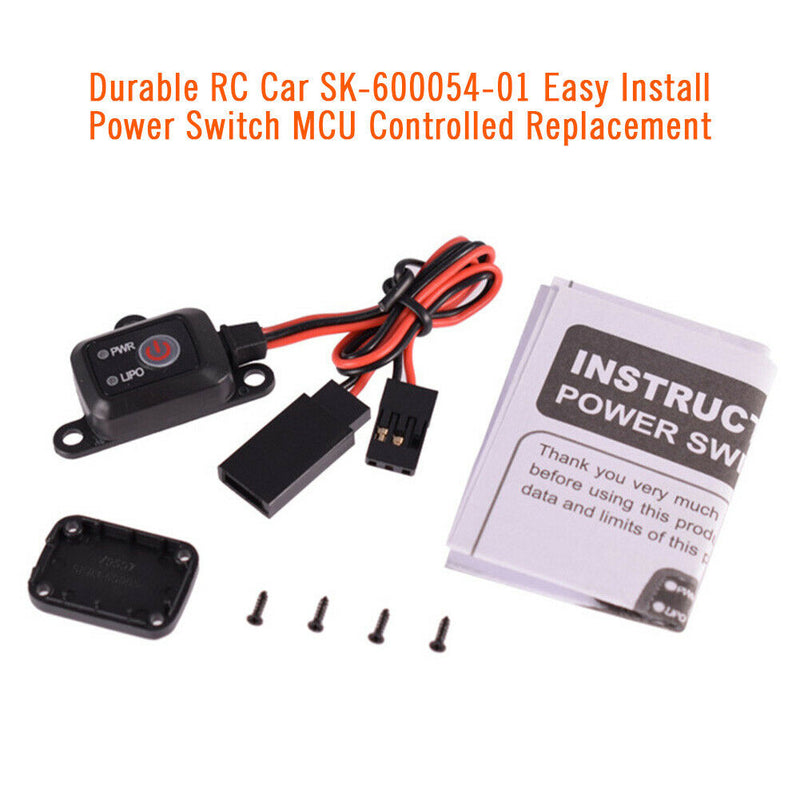 Easy Install Power Switch SK-600054-02 MCU Controlled Durable Accessories RC Car