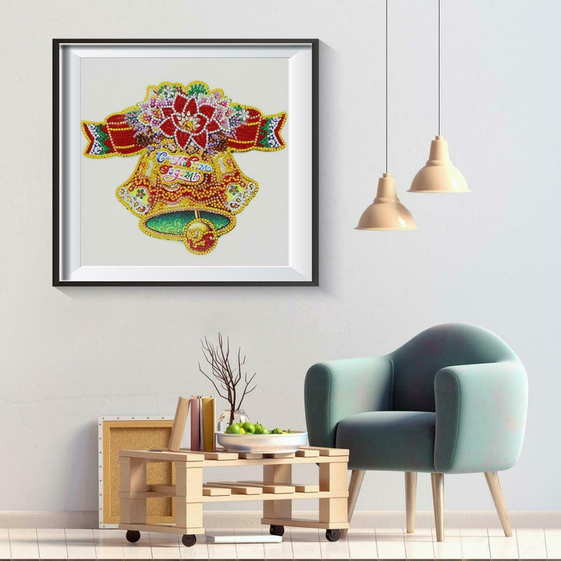 5D DIY Special Shaped Diamond Painting Christmas Bell Embroidery Mosaic Kit