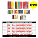 328Pcs 2:1 Heat Shrink Tubing 8 Size For Electrical Cable Sleeveing Car Tube