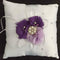 1 Set Purple Flower Pearls Diamante Ring Bearer and Flower Girl Basket