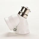 B22 to 2 E27 Extend LED Light Bulb Lamp Base Holder Adapter Screw Converter FT