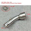 Motorcycle Exhaust Adapter 51MM Slip on Link Pipe Escape Mid Tube Clamp Con Z6A8