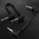 3PCS Guitar Effects Pedals Patch Cable Right Angle 15 cm Effect Pedal con HQF