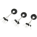 600 Pcs 100 Groups / Set Black Rubber Stopper Oval Bean Space Fishing