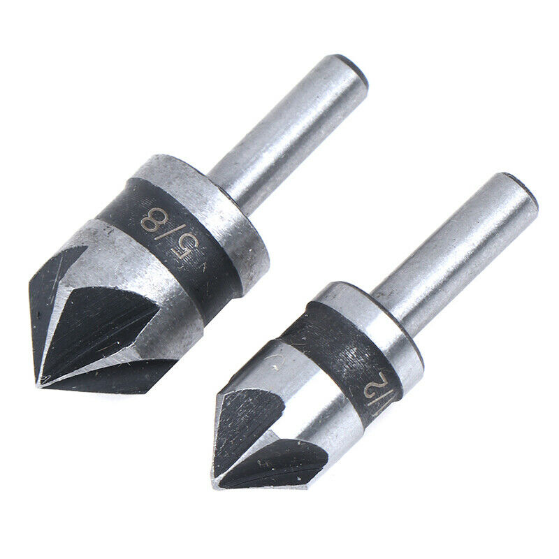 1/2"+5/8" HSS 6.35mm Hex Shank Chamfer Debur Countersink Drill Bit Set* TEUS