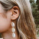 Creative Shell Dangle Ear Hook Elegant Women Long Drop Earrings Jewelry