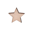 100Pcs Assorted Size Natural Wood Star Plain Shabby Chic Craft Scrapbook  Z