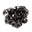 60 Sets Metal Poppers Snap Fasteners Press Stud Rivet for Leather Craft 15mm