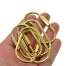 6 Pieces Wholesale Durable Brass Screw Lock Key Ring Keychain Holder Oval Shape