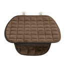 Winter Warm Plush Anti Slip Car Seat Cover Plaid Cushion Protector Coffee