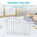 Kitchen Sink Stainless Steel Bathroom Organizer Sponge Holder Drain Rack Hanging