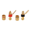 2pcs Screw Plated Speaker Binding Posts Terminal 4mm Sockets for Banana Plugs