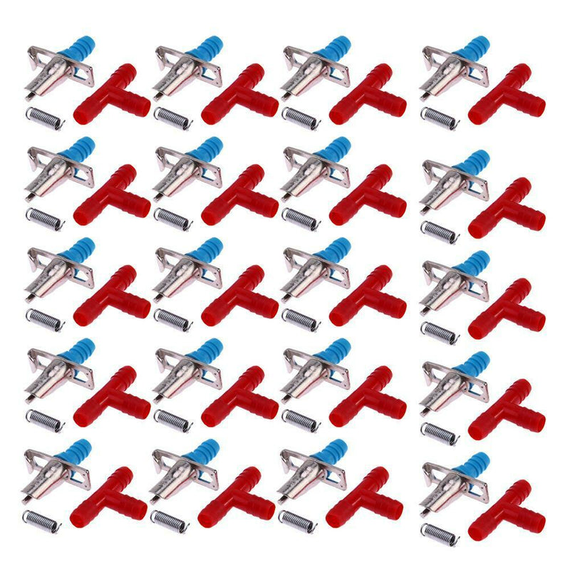 20pcs Rabbit Nipple Water Drinker Waterer Poultry Feeder Tools A