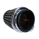 60mm 2 Layer Cold Air Intake Filter Cleaner Turbo Motorcycle Replacement Parts