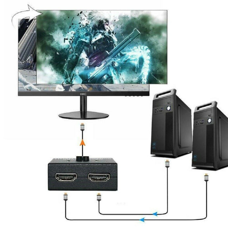HDMI 2.0 HDTV Cable Switch Switcher Splitter Bi-Direction Hub HDCP 2x1 1x2 New