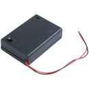 On/Off Switch 3 x 1.5V AA Battery Cell Case Lead Black w Cap Q8Y8