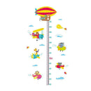 2pcs Animal Aircraft Cartoon Height Ruler Wall Stickers Kindergarten Decals A