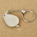 Portable Pocket 8X Folding Key Ring Magnifier w/ Key Chain Daily Magnifying  A