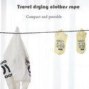 1pc 2.5M Travel Clothesline Outdoor Camping Non-Slip Clothes Line Suction Cup Hn