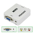 1080P Mini Digital VGA to RCA AV TV CVBS Converter with audio for PC laptop â„–[