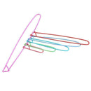 4 Sizes/Set Aluminum Stitch Holders Pins Knit Knitting Crochet Needles V7C3