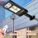 Waterproof Solar COB Wall Light Human Motion Sensor Lamp (A Remote Control) A