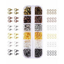 1 Box 6 Colors Mixed Lobster Clasp Hook 12mm / 5mm Open Jump Ring DIY Jew CVT