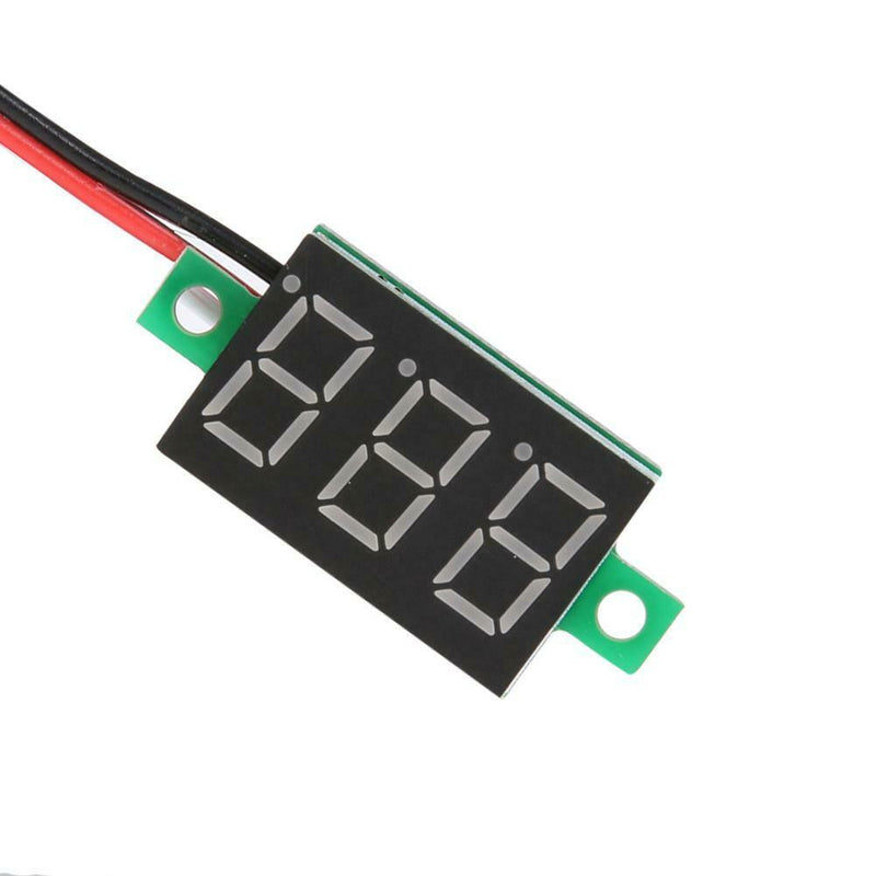 2pcs DC 0-100V LED 3-Digital Display Voltage Voltmeter Panel Meter (Blue)