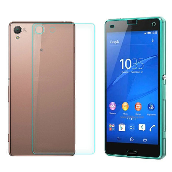 For Sony Xperia Z3 Compact Front+Back Tempered Glass Film Screen Protector Tide