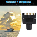 7 Pin AU Flat Male Trailer Socket Plug Connector Adapter for RV Trailer