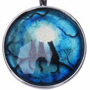 Halloween Jewelry Noctilucent Cat Time Gem Pendant Necklace P1H7