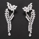 Water Drop Earrings Luxury Cubic Zirconia Cz Unique Curve Big Long Fashion