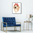 Headband Dog Oil Painting By Numbers Canvas Paint Art Pictures Home Decor A